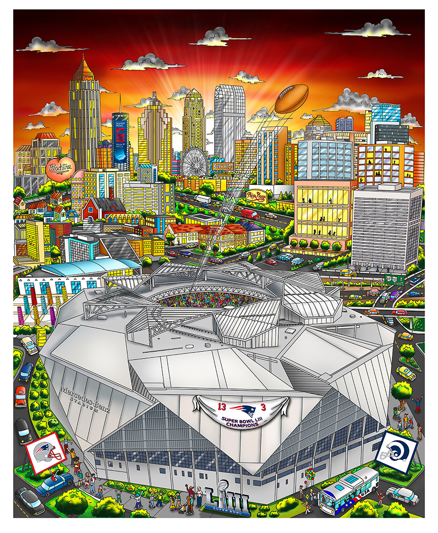 Charles Fazzino NFL: Super Bowl LIII: Atlanta (DX)